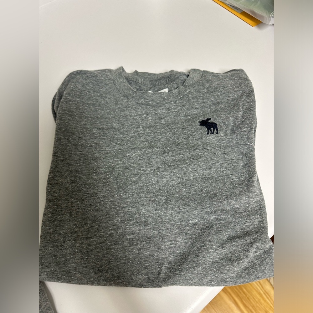 American eagle men’s XS and Abercrombie kids sz 15/16 gray tee’s
